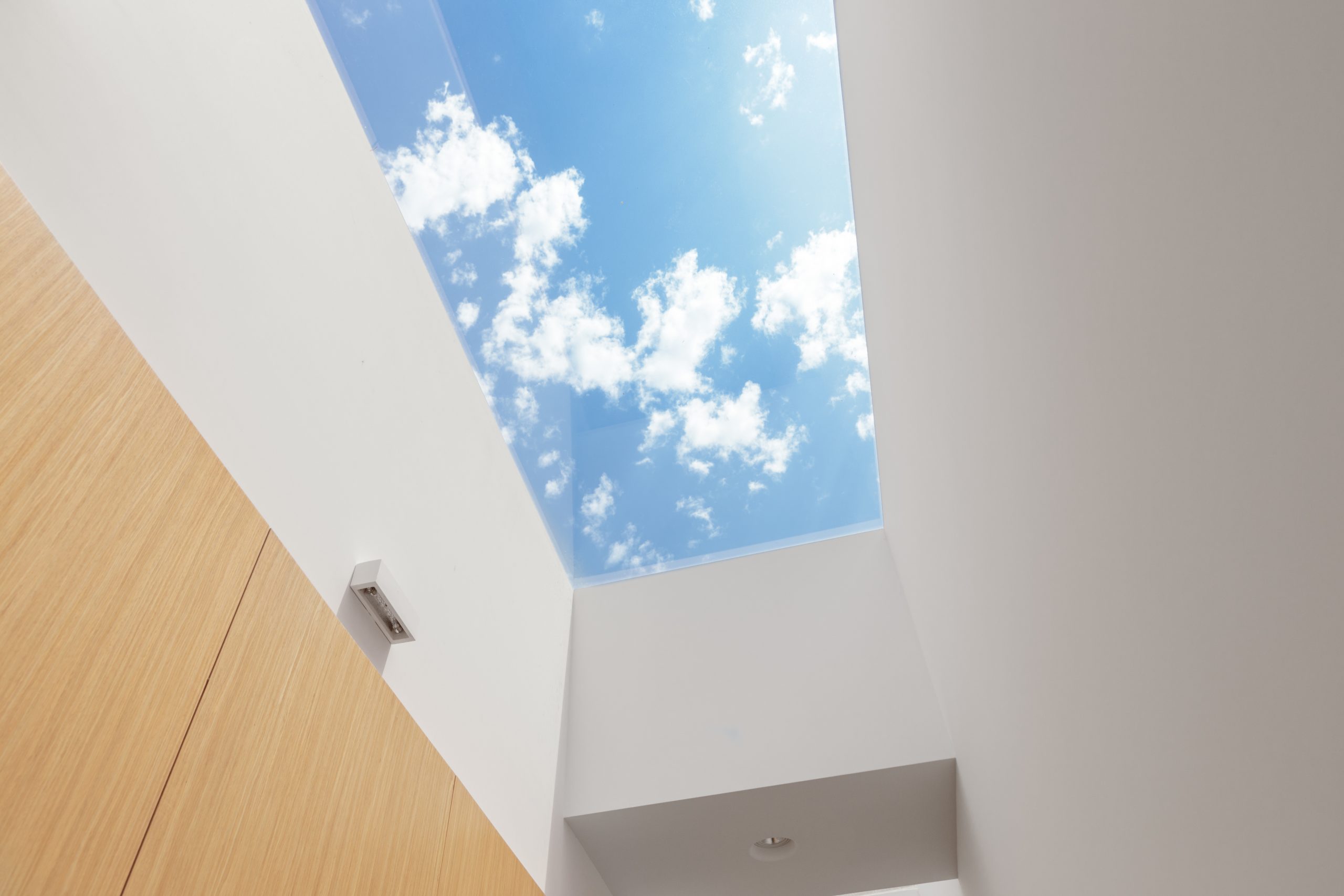Solatube skylight in a hallway.